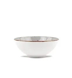 LUBIANA BOSS 6630Z Komplet salaterek 15 cm / 6 os / 6 el / szara / porcelana ręcznie malowana