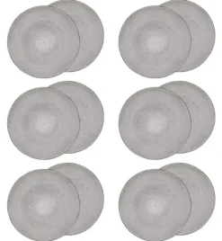 LUBIANA BOSS 6630Z Komplet talerzy obiadowych 27 cm / 12 os / 12 cm / szary / porcelana ręcznie malowana