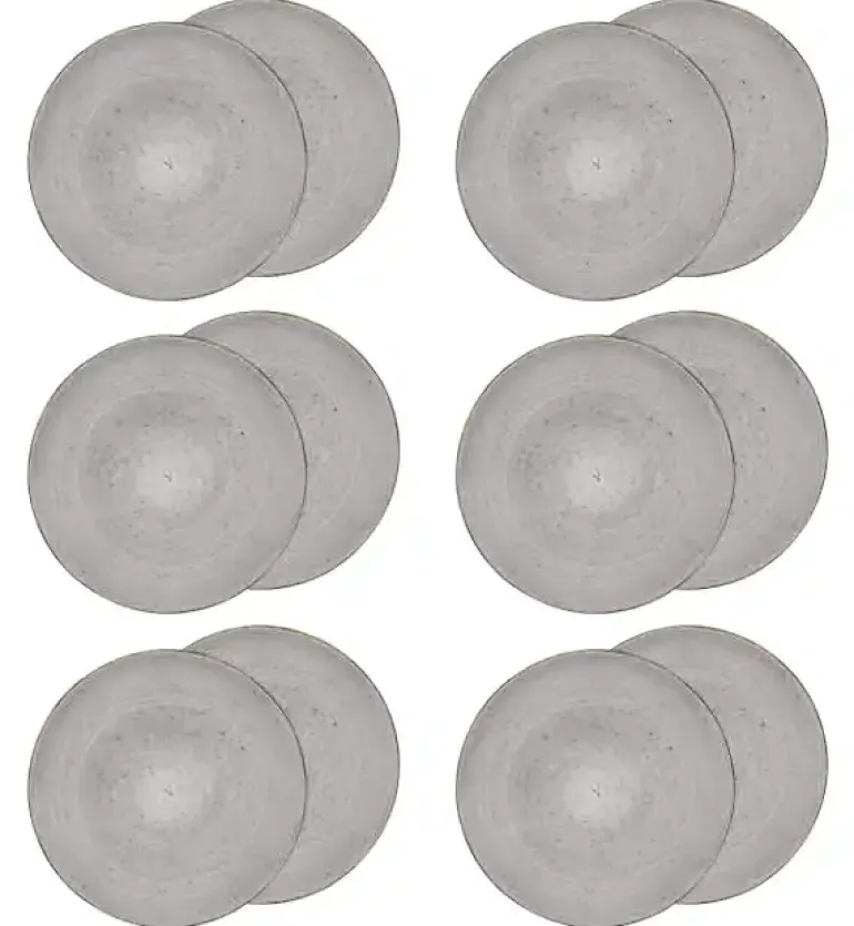 LUBIANA BOSS 6630Z Komplet talerzy obiadowych 27 cm / 12 os / 12 cm / szary / porcelana ręcznie malowana