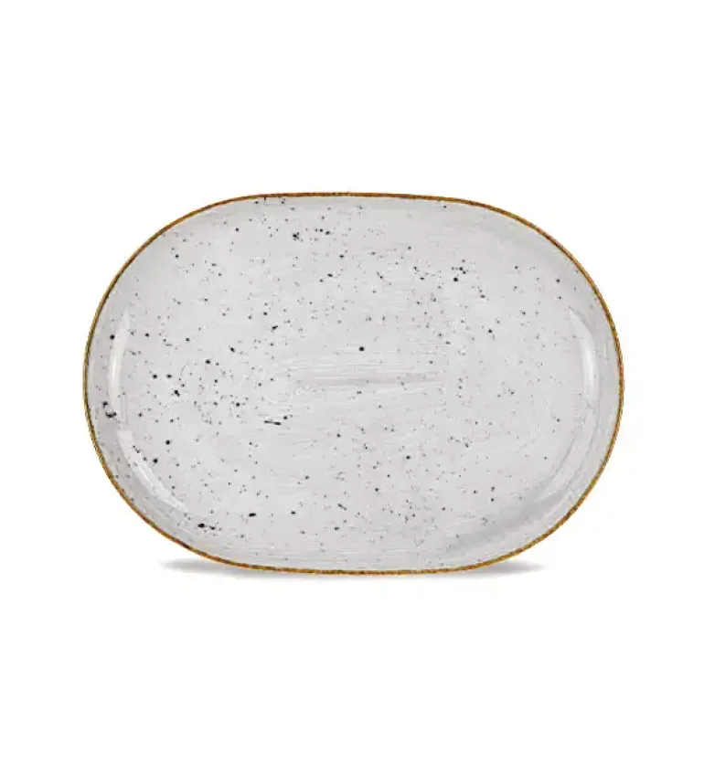 LUBIANA BOSS 6630Z Półmis 28 cm / szary / porcelana ręcznie malowana