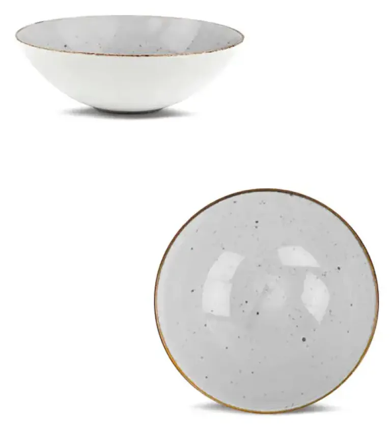 LUBIANA BOSS 6630Z Salaterka 15 cm / szara / porcelana ręcznie malowana