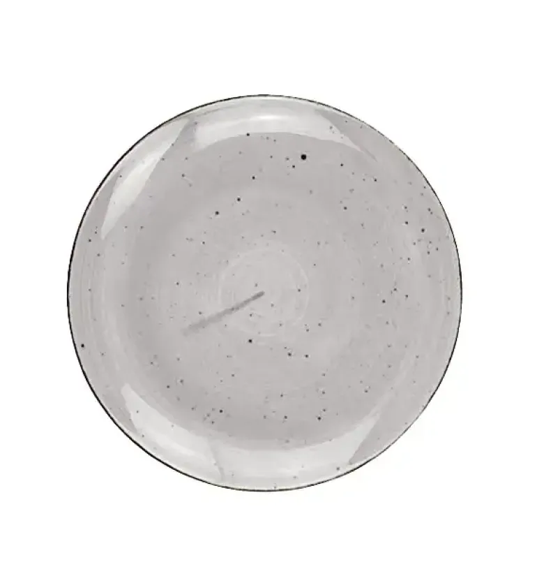 LUBIANA BOSS 6630Z Talerz deserowy 20,5 cm / szary / porcelana ręcznie malowana