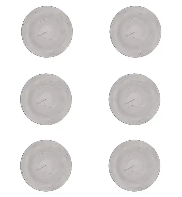 LUBIANA BOSS 6630Z Zestaw 6 talerzy deserowych 20,5 cm / szary / porcelana ręcznie malowana