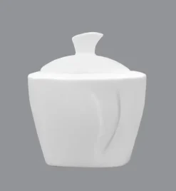 LUBIANA CELEBRATION Komplet Mlecznik 200 ml + cukiernica 200 ml z pokrywką / 3 el / porcelana