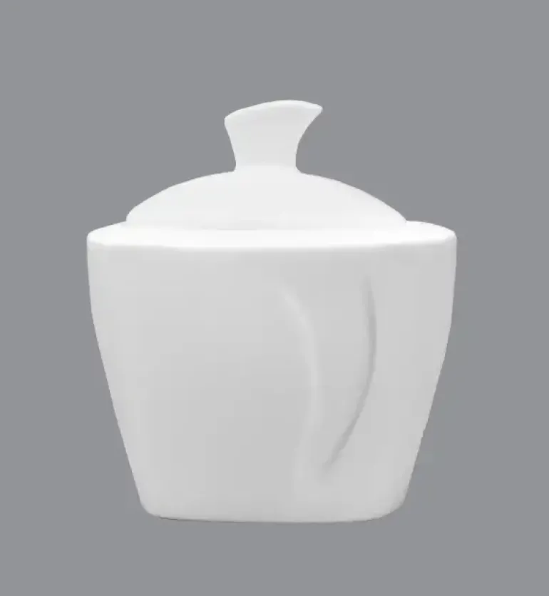 LUBIANA CELEBRATION Komplet Mlecznik 200 ml + cukiernica 200 ml z pokrywką / 3 el / porcelana
