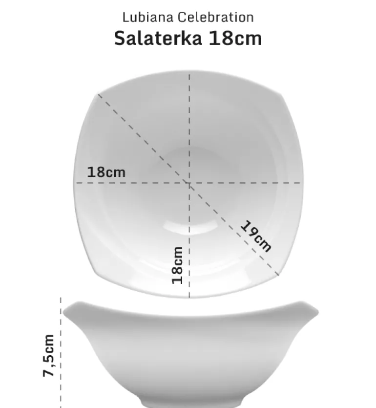 LUBIANA CELEBRATION Komplet Salaterki 18 cm / 12 el / 12 os
