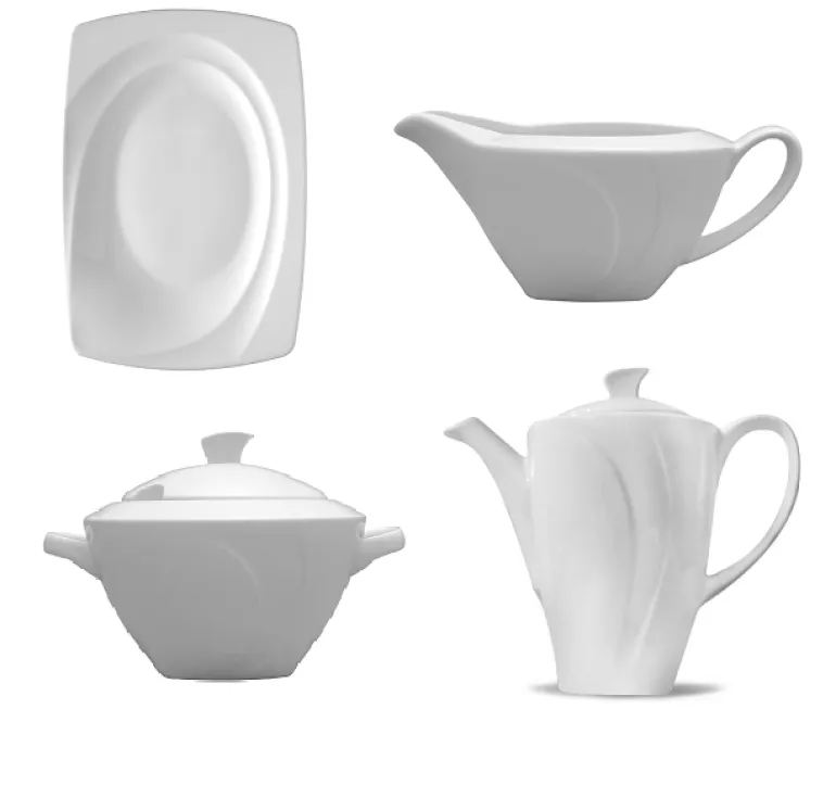 LUBIANA CELEBRATION Komplet naczyń 1/4 | waza, imbryk, półmis, sosjerka | porcelana