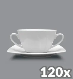 LUBIANA CELEBRATION 120 x Bulionówka 300 ml + spodek 16,5 cm