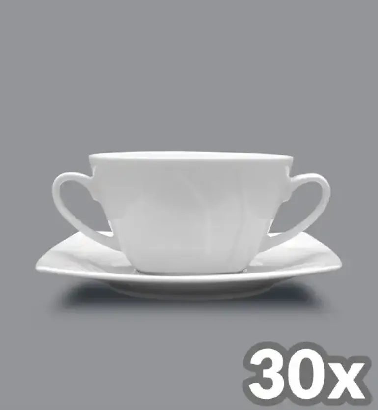 LUBIANA CELEBRATION 30 x Bulionówka 300 ml + spodek 16,5 cm