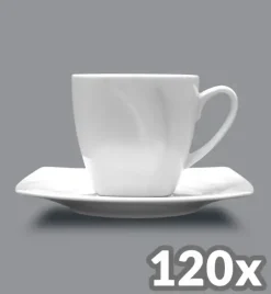 LUBIANA CELEBRATION 120 x Filiżanka 200 ml + spodek 14,5 cm / porcelana