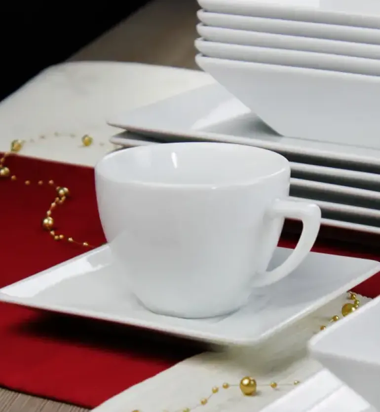 LUBIANA CLASSIC Filiżanka 280 ml + spodek 15 cm / porcelana