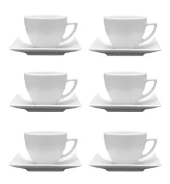 LUBIANA CLASSIC Komplet 6 Filiżanek 280 ml + spodki 15 cm / 12 el / 6 os