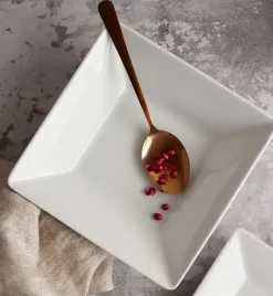 LUBIANA CLASSIC Serwis obiadowy 18 osób / 58 elementów | biała porcelana kwadrat