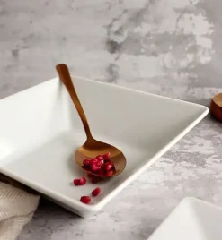 LUBIANA CLASSIC Serwis obiadowy 12 osób / 72 elementy | porcelana biała kwadrat