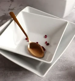 LUBIANA CLASSIC Serwis obiadowy 12 osób / 72 elementy | porcelana biała kwadrat