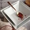 LUBIANA CLASSIC Serwis obiadowo-kawowy 12 os / 64 el | biała porcelana kwadrat