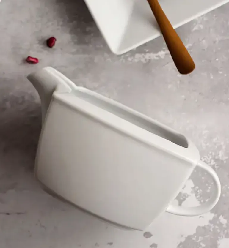LUBIANA CLASSIC Serwis obiadowo-kawowy 18 os / 108 el | biala porcelana kwadrat