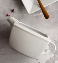LUBIANA CLASSIC Serwis obiadowo-kawowy 24 os / 156 el | porcelana biała kwadrat