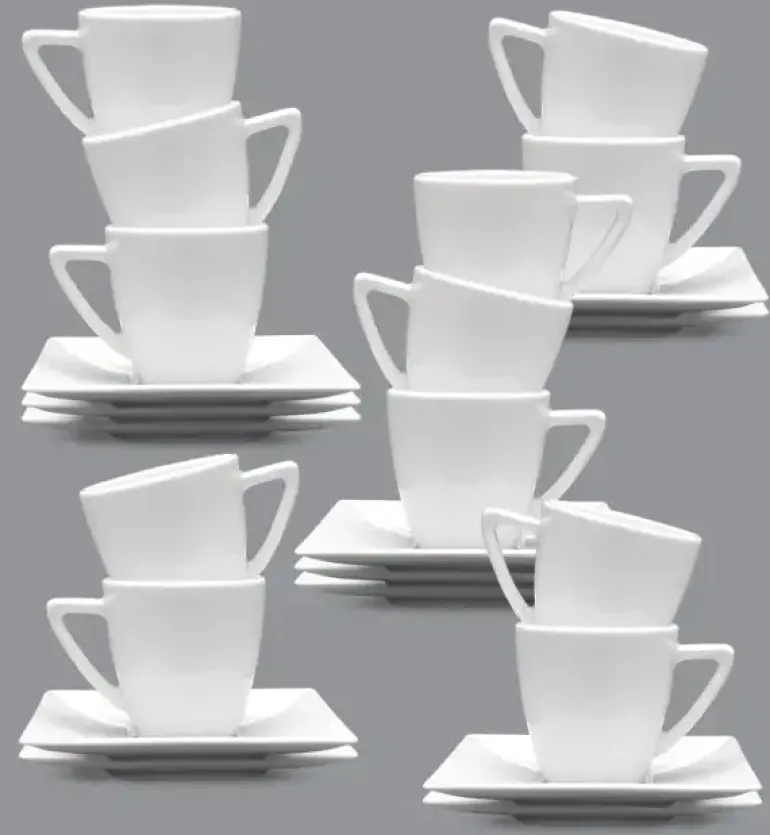 LUBIANA CLASSIC 12 x Filiżanka do espresso 70 ml + spodek 11 cm