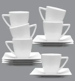 LUBIANA CLASSIC 6 x Filiżanka do espresso 70 ml + spodek 11 cm