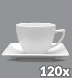 LUBIANA CLASSIC 120 x Filiżanka 280 ml + spodek 15 cm / porcelana
