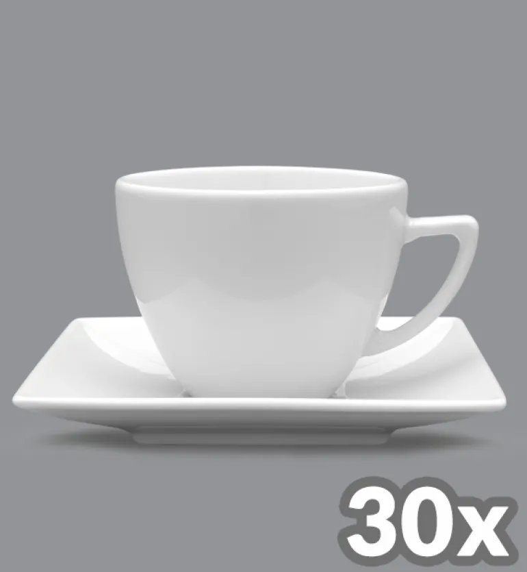 LUBIANA CLASSIC 30x filiżanka 200 ml + spodek 14 cm / porcelana