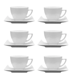 LUBIANA CLASSIC 6x filiżanka 200 ml + spodek 14 cm / porcelana