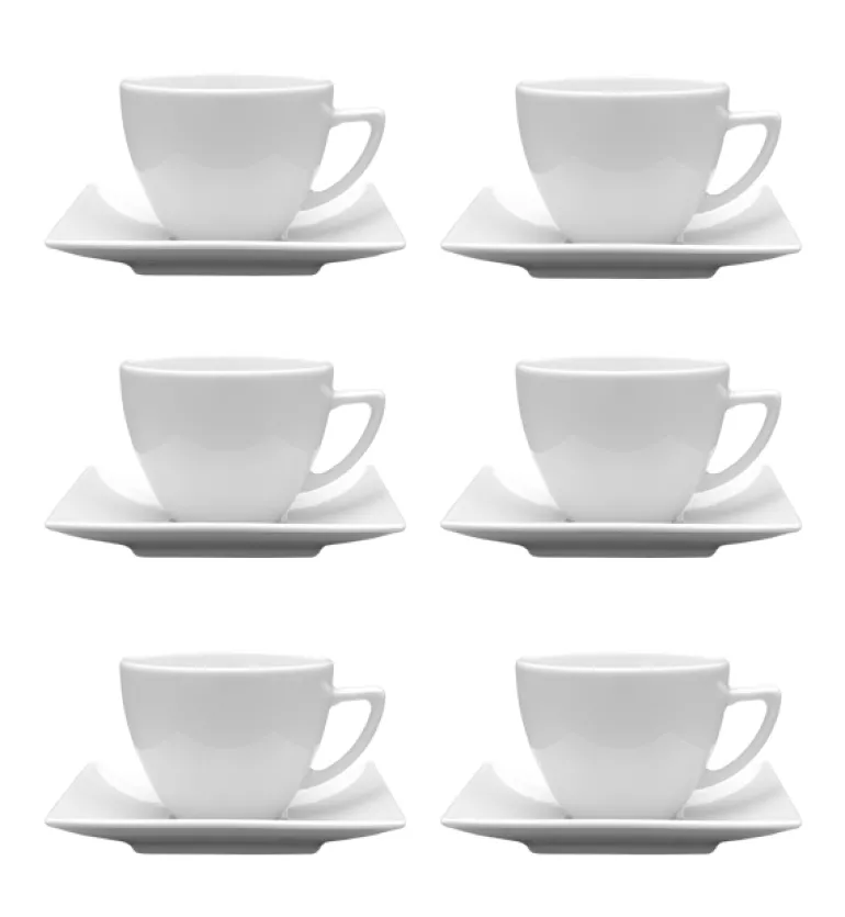 LUBIANA CLASSIC 6x filiżanka 200 ml + spodek 14 cm / porcelana