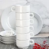 LUBIANA CORONA 0601 Filiżanka niska 200 ml ze spodkiem 14,5 cm x 60 sztuk | biała porcelana