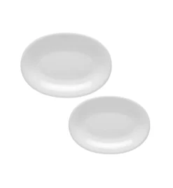 LUBIANA CORONA Komplet półmisków 33 + 28 cm | pocelana biała luz