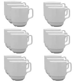 LUBIANA CORONA 0213 Kubek 280 ml | biała porcelana x 60 sztuk