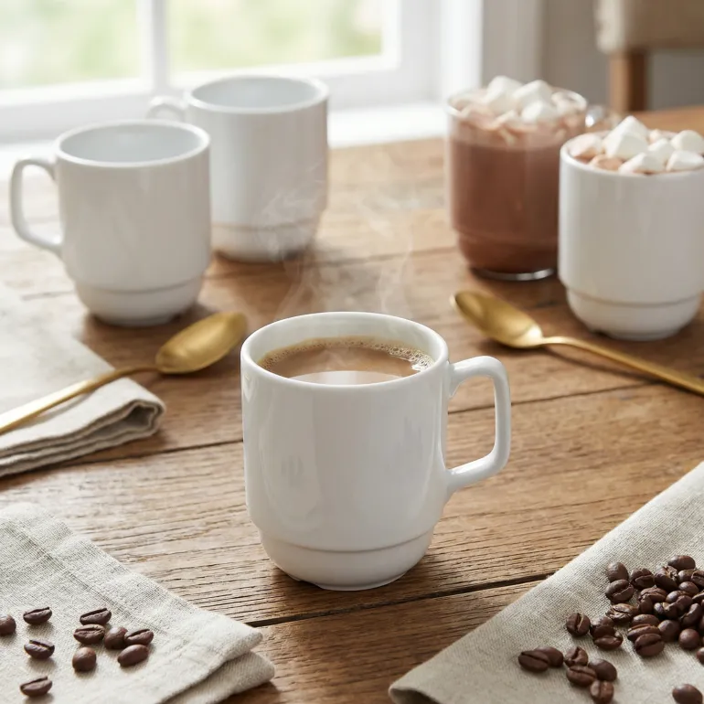 LUBIANA CORONA 0213 Kubek 280 ml | biała porcelana x 18 sztuk