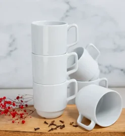 LUBIANA CORONA 0213 Kubek 280 ml | biała porcelana x 6 sztuk