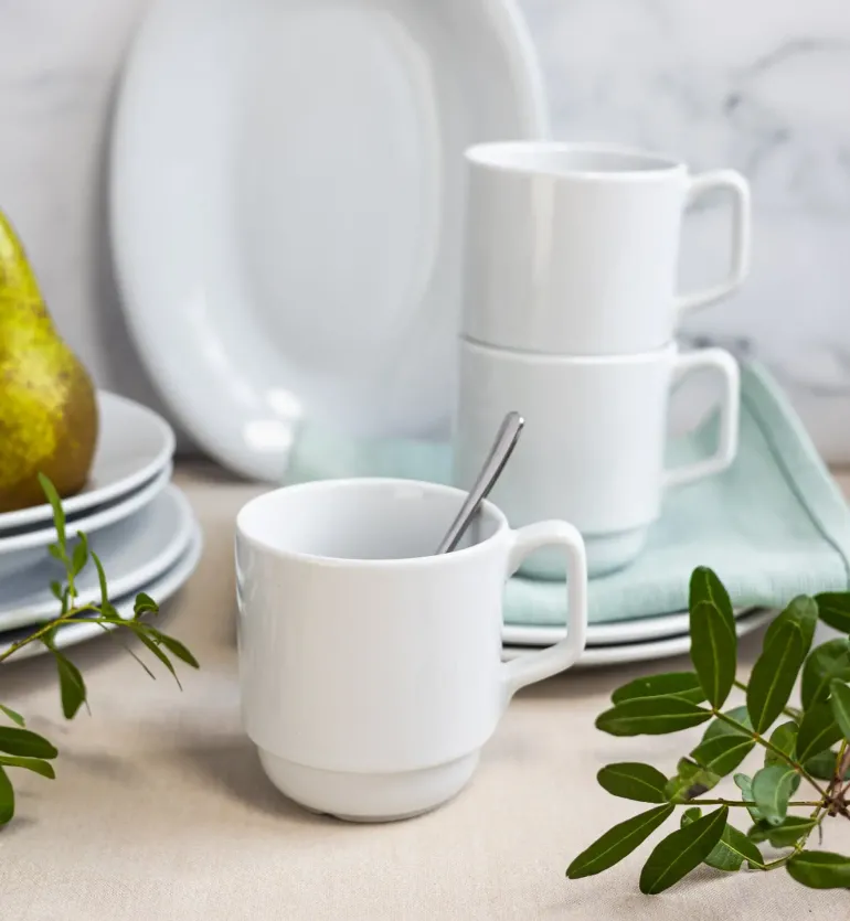 LUBIANA CORONA 0213 Kubek 280 ml | biała porcelana x 12 sztuk