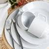 LUBIANA CORONA Serwis obiadowo - kawowy 126 el dla 18 osób | biała porcelana