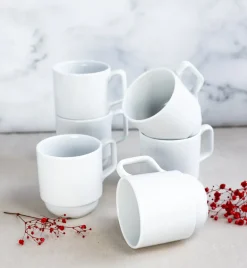 LUBIANA CORONA Serwis obiadowo - kawowy 99 el dla 12 osób | biała porcelana