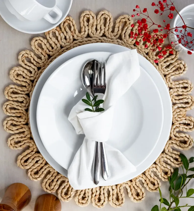 LUBIANA CORONA Serwis obiadowo - kawowy 196 el dla 24 osób | biała porcelana