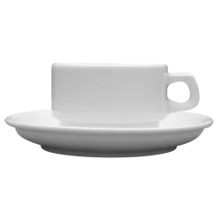 LUBIANA CORONA Serwis obiadowo - kawowy 42 el dla 6 osób | biała porcelana