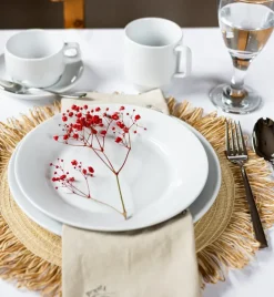 LUBIANA CORONA Serwis obiadowo - kawowy 42 el dla 6 osób | biała porcelana