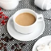 LUBIANA CORONA Serwis obiadowo - kawowy 120 el dla 24 osób | biała porcelana