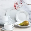 LUBIANA CORONA Serwis obiadowo - kawowy 72 el dla 12 osób | biała porcelana