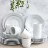 LUBIANA CORONA Serwis obiadowy 48 el dla 12 osób | biała porcelana