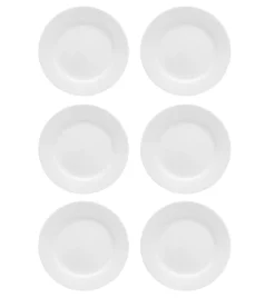 LUBIANA CORONA 0611 Talerz deserowy 20 cm x 6 sztuk | biała porcelana