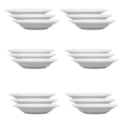 LUBIANA CORONA 0612 Talerz głęboki 22,5 cm x 18 sztuk | biała porcelana