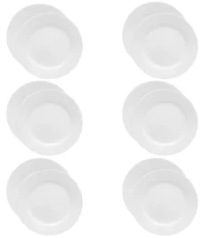 LUBIANA CORONA 0613 Talerz płytki 23,5 cm x 12 sztuk | biała porcelana