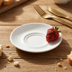 LUBIANA CORONA 0671 60x Spodek 14,5 cm pod filiżankę/bulionówkę | biała porcelana