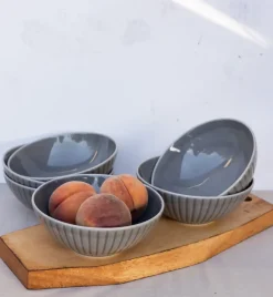 LUBIANA DAISY CLOUD K1 Komplet 6 x salaterka 17 cm / szary