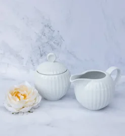 LUBIANA DAISY Serwis obiadowo - kawowy 6 osób / 40 elementów | biała porcelana