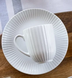 LUBIANA DAISY Serwis obiadowo - kawowy 6 osób / 36 elementów | biała porcelana