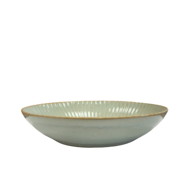 LUBIANA DAISY STONEWARE EUKALIPTUS | Serwis obiadowy 36 elementów dla 12 osób | kolor zielony